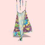 Her Pony Cute the label NWT tropical halter tie on top crop floral stretch Photo 3