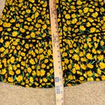 Maeve Anthropologie Collared Poplin Swing Mini Dress Black Yellow DaisyXS Size XS Photo 5