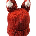 Orange Knit Fox Ears Animal Beanie Hat Cap New Photo 4