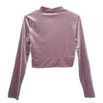 Forever 21  Lavender Velvet Mock-neck Cropped Top Medium Photo 2