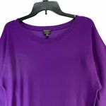 Talbots Sweater Dress Women XL Purple Merino Wool Blend Smart Casual Modern Luxe Photo 3