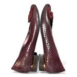 Isola  Abria Burgundy Snake ballet flats bow Designer comfort Round Toe slip on Photo 2
