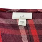 J Jill Burgundy Red Plaid V Photo 3