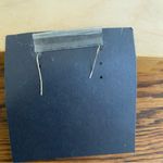 Painted wood and glass folk art style earrings Blue Photo 2