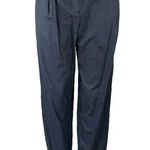 Kit and Ace Navy Wool Cashmere Silk Pleated Straight Leg Trousers Dress Pants 6 Blue Photo 0