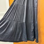 Anthropologie  Somerset Satin Short Sleeve Long Maxi Dress Black XS Photo 7