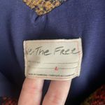 Free People Wrapped Up Blanket Vest Navy And Gold Photo 8