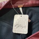 Free People City Slicker Vegan Maxi Skirt Maroon Size 4 NWT faux leather Classy Photo 7