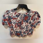 Walter Baker Walter‎ Baker Floral Crop Top Jordyn in Dancing Lotus Sz Large Photo 3
