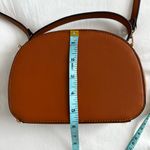 Forever 21 Faux Leather Cognac Semicircle Purse with Strap Photo 8