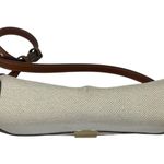 Mango Canvas Crossbody Bag with Flap Brown Gold Hardware Photo 6