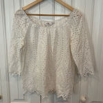 Vineyard Vines White Eyelet Top Size Medium Photo 0