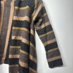 Cynthia Rowley  100% Merino Wool Striped Cardigan Sweater L/XL Open Front Draped Photo 3