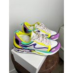 Sandro NWT  Flame Parma Women Size 40 Purple Yellow Mint Flame Chunky Sneakers Photo 9