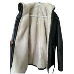 wilson's leather ‎ Chocolate Brown Faux Fur Lined Jacket Belted Womens Size Medium Photo 3