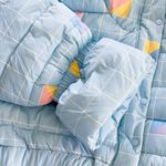 Selkie The Slopes Hooded Puffer Jacket Retro Plaid Blue 5X NWT Photo 4