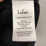 Lulus NWT LULU’S Black Metallic Cutout Long Sleeve Ruched Mini Dress X-Small Photo 7