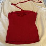Maeve Anthropologie  2 piece set small halter shrug raspberry red $130 nwt Photo 9