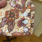 Free People I Got You Printed Long Sleeve Crop Top brown white Sz S Photo 7