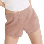 Madewell MWL Curved Hem Sweatshorts in Mauve, Size S Photo 1