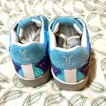 COB CULTURE OF BRAVE White Leather Neon Glare Blue Glitter Wing Sneaker 8 Photo 4
