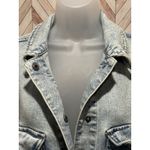 SO Y2K Jean Jacket Large Light Wash Pocket VTG Women’s Denim Coat L Fall Collared Photo 2