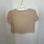 American Eagle stripe crop short sleeve tee Size S Photo 7