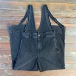 Free People A Line Wide Leg Cropped Plunging V Neck Denim Overalls - Sz 8 π§‘π Photo 13