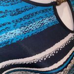 Femme Nina 2000s whimsical bohemian fairycore striped blouse / dress beaded neck Blue Size XXL Photo 7