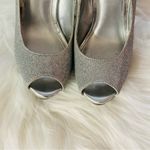 Fioni Night  glitter silver sparkly formal High heels pumps round toe Photo 1