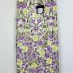 Muse by Marchesa Cynthia Floral Novelty Embroidered Pencil Midi Skirt US 0 NWT Purple Photo 5