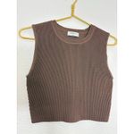 Aritzia Babaton Sculpt Knit Muscle Tank Size Small Brown Cropped Quiet Luxury Photo 11