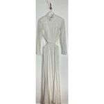 La Femme  Sequin Long Sleeve Cutout Gown in White Size US 10 Photo 3