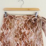 House of Harlow 1960 // Avani Snakeskin Skirt in Cinnamon Brown Photo 3