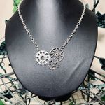 Steampunk Silver Gears Necklace New Photo 2