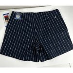 Nautica Navy Blue Striped Nautical Mid Rise 5” Inseam Twill Shorts Photo 4