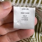 Greylin 100% Silk Cami Top XS Olive Cream Print Anthropologie Boho Luxe Photo 5