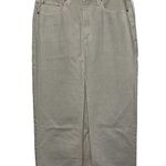 Abercrombie & Fitch  High Rise Tan Khaki Denim Casual Slit Midi Skirt Size 29 8 P Photo 0