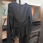 DO+BE Black Long Sleeve Dressy Blouse Size‎ Medium Photo 2