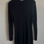 Abercrombie & Fitch Black Long Sleeve Mockneck Sweater Mini Dress Womens Large Photo 2