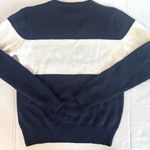 The Thoughtful Design Group navy blue NANTUCKET Intarsia Crewneck Sweater sz XS Photo 1