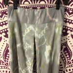 Onzie  Diagonal Stripe Leggings Full Length Small Medium Blue Green Photo 1