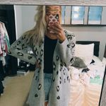 Ellen Tracy Leopard Gray Cardigan Size M Photo 0