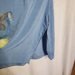 Kaktus made in Italy sz L oversized linen viscose blend blue rose print tunic Green Size L Photo 8