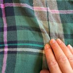 Sonoma  Womens Flannel Plaid Shirt Top Collared‎ Green Purple Long Sleeve PL Photo 5