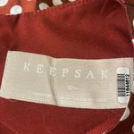 KEEPSAKE The Label Love Light Polka Dot Ruffle Dress Size Small Party Wedding Red Photo 2