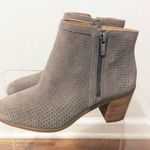 Lucky Brand LP Petre Gray Perforated Leather Ankle Booties Womens Size 9… Photo 0
