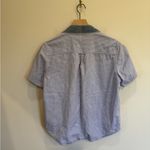 Cabin creek Embroidered Gingham Button Down with Denim Collar Photo 3