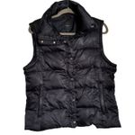 EXPRESS  Womens Quilted Black Puffer Vest Size Large Duck Down Fill‎ Photo 2