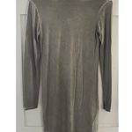 Ultra Flirt  Long Gray Boho Top Long Sleeve Stretch Cage Neck Rayon Blend Size S Photo 1